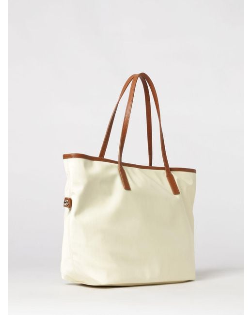 Mc2 Saint Barth Natural Nylon Shoulder Bag With Logo