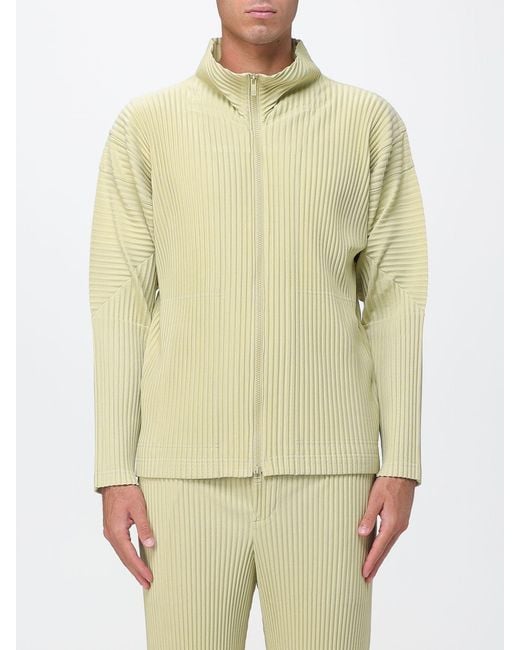 Homme Plissé Issey Miyake Natural Pleated High-Neck Zip-Up Cardigan By Homme Plissé Issey Miyake for men