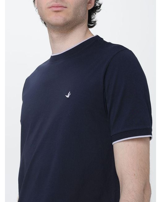 Brooksfield Blue Cotton T-Shirt for men