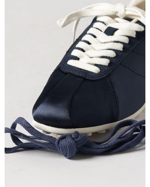 Paul Smith Blue Satin And Suede Sneakers