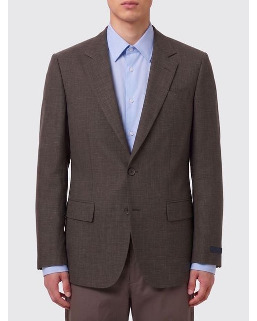 HUGO Brown Single-Breasted Blazer for men