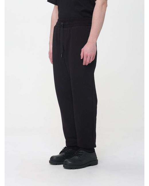 Dolce & Gabbana Black Dolce &Amp Gabbana Cotton Jogging Trousers for men