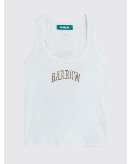 Barrow Blue Cotton Tank Top With Print