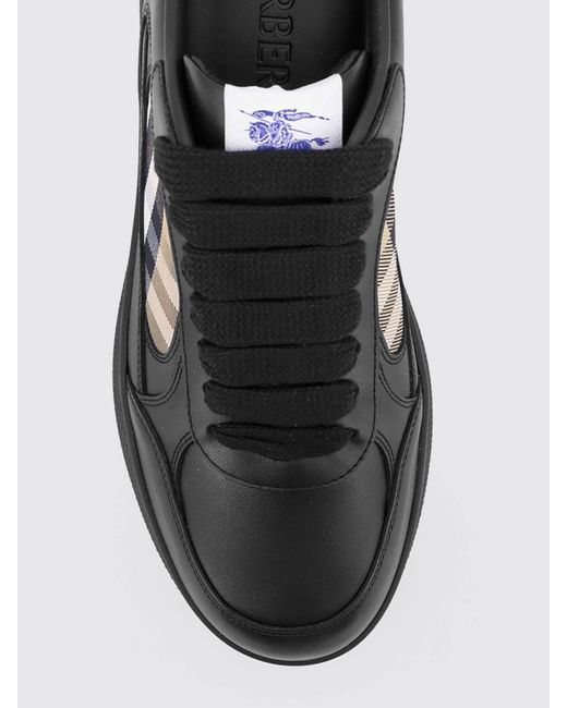 Burberry Black Terrace Leather Sneakers for men