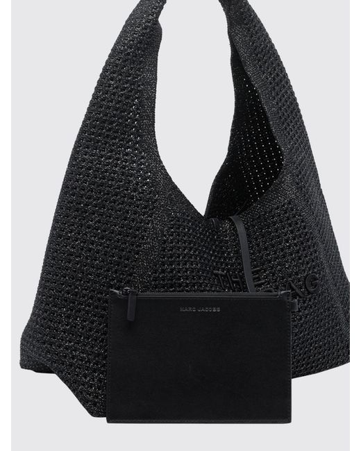 Marc Jacobs Black The Sack Lurex Shoulder Bag With Removable Inner Pouch