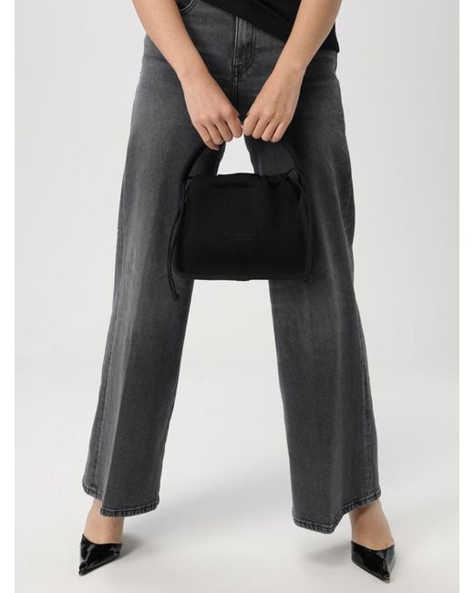 Alexander Wang Black Ryan Rib-Knit Bag