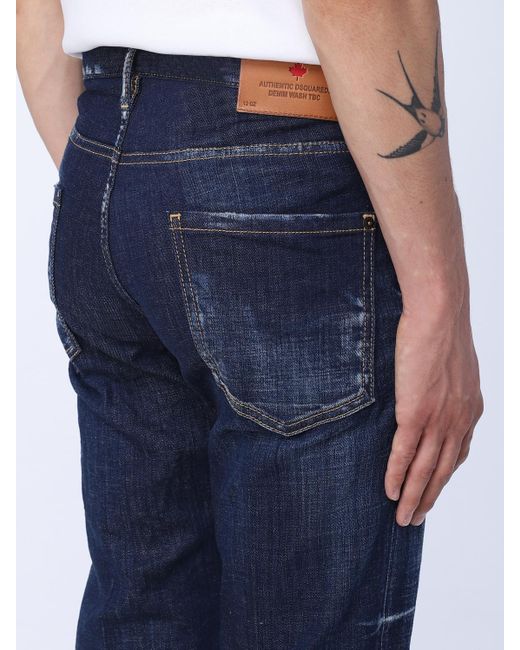 DSquared² Blue Jeans In Stretch Denim for men