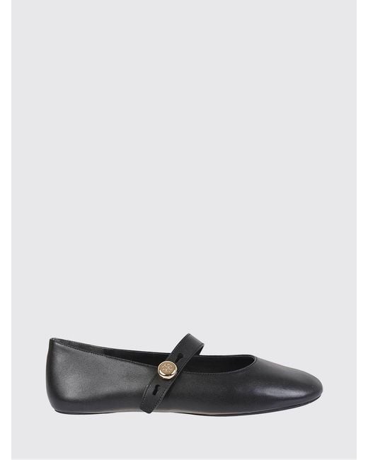 Tory Burch White Romy Leather Ballerinas