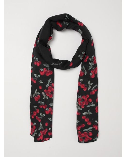 Twinset Black Printed Modal Blend Stole