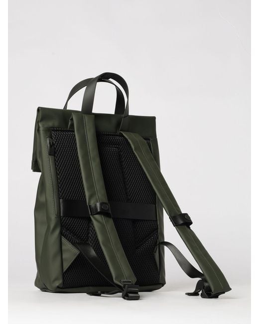Rains Green 2 Way Tote Backpack for men