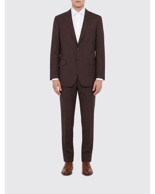 Brioni Brown Single-Breasted Wool Suit for men