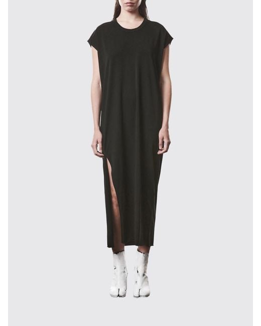 Thom Krom Black Stretch Cotton Midi Dress