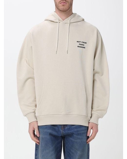 Drole de Monsieur Natural Cotton Hoodie With Logo for men