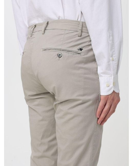 Mason's Gray Stretch Cotton Chino Trousers for men