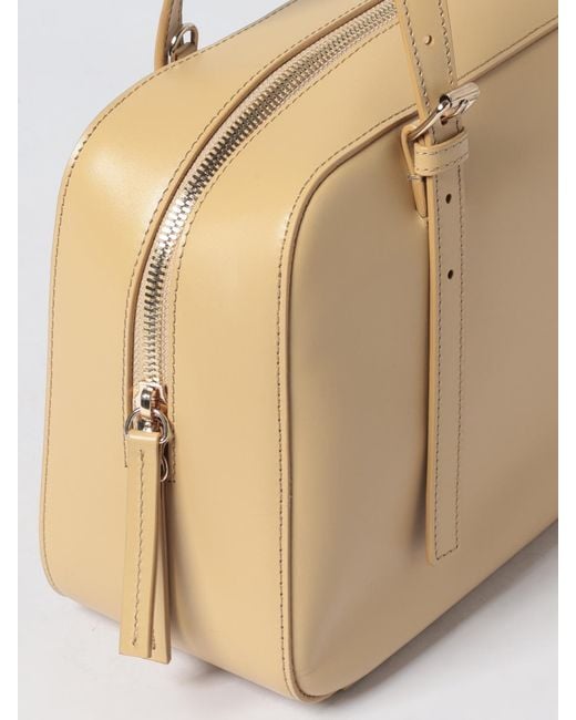 A.P.C. Natural Virginie Box Glossy Leather Bag