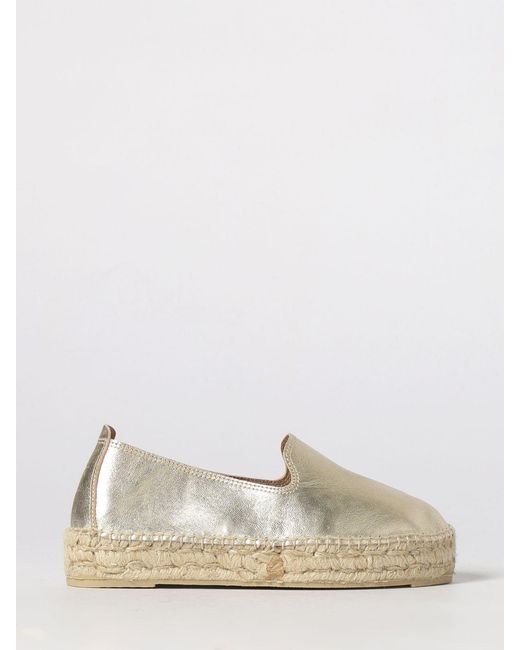 Manebí Natural Laminated Leather Espadrilles