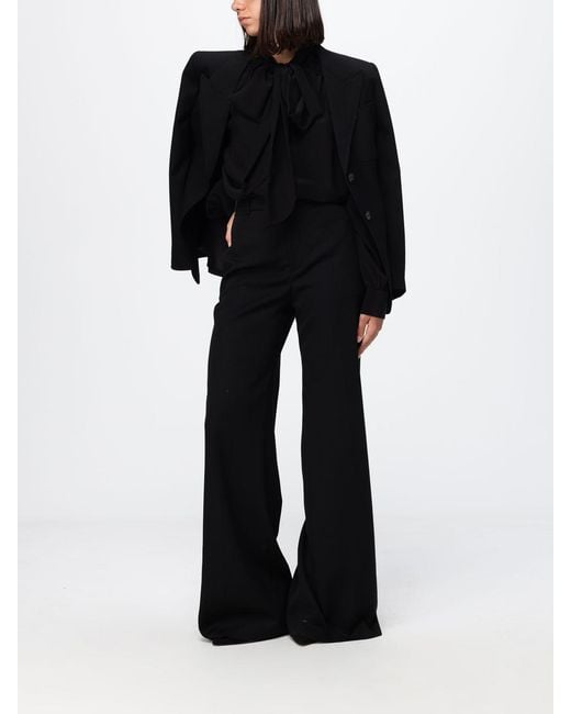 Chloé Black Chlo&Eacute Single-Breasted Cropped Wool Blazer With Classic Lapels