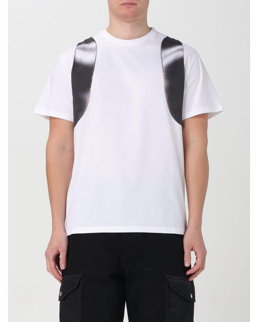 T-shirt Harness in cotone di Alexander McQueen in White da Uomo