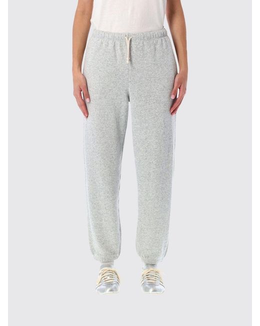 American Vintage Gray Straight-Leg Jogging Trousers With Elasticated Waist