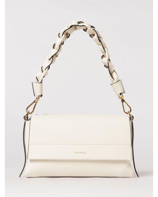 Coccinelle Natural Boheme Grained Leather Bag