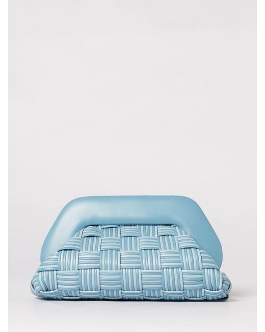 THEMOIRÈ Blue Themoir&Egrave Woven Vegan Leather Bios Clutch