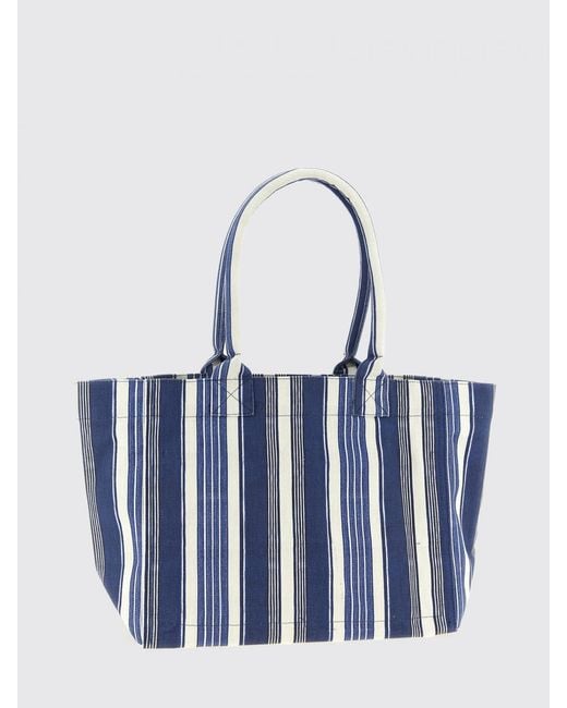 Isabel Marant Blue Yenky Striped Cotton Bag