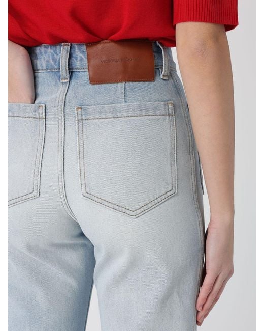 Victoria Beckham Blue Five-Pocket Jeans
