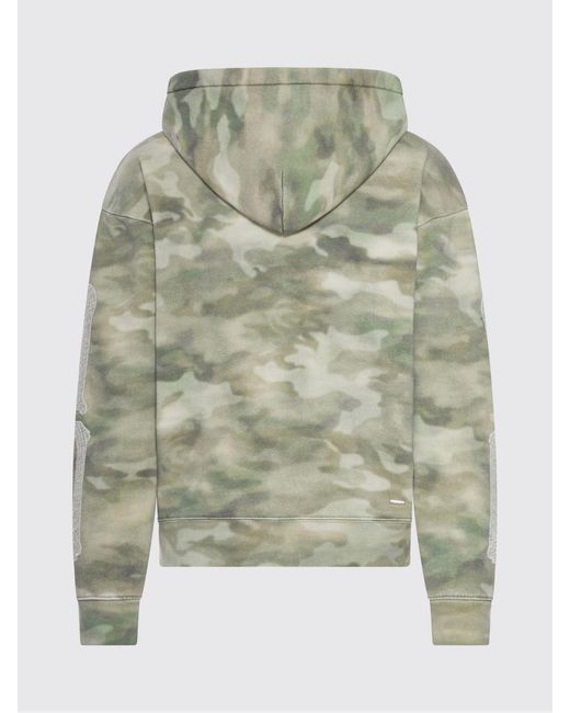 Amiri Gray Camouflage Cotton Hoodie for men