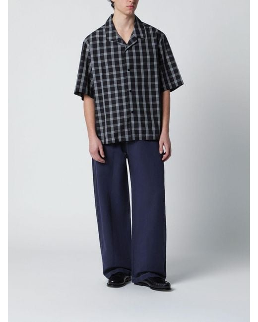 Studio Nicholson Black Casual Checked Cotton Shirt for men