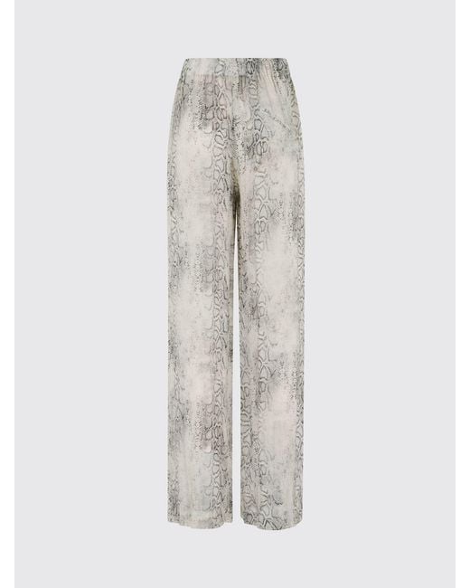 FEDERICA TOSI Multicolor Straight Viscose Trousers With Snake Print
