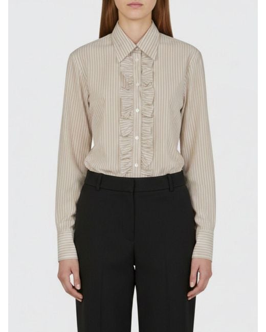 AMI Natural Striped Cotton Shirt
