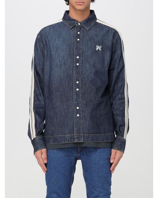 Palm Angels Blue Jacket for men