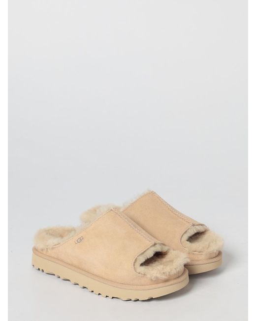 Ugg Natural Greenport Suede Sliders