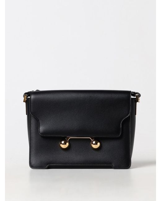 Marni Black Trunkaroo Medium Leather Shoulder Bag
