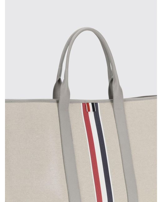 Thom Browne White Canvas Bag for men