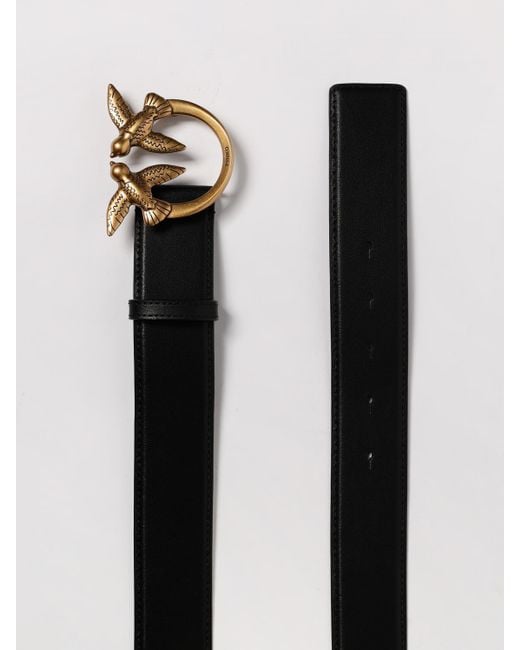 Pinko White Love Berry Leather Belt
