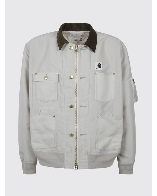 SACAI X CARHARTT WIP Gray Nylon Bomber Jacket for men