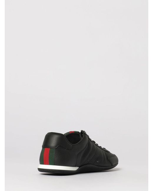 Gucci Black Shift Leather Sneakers for men