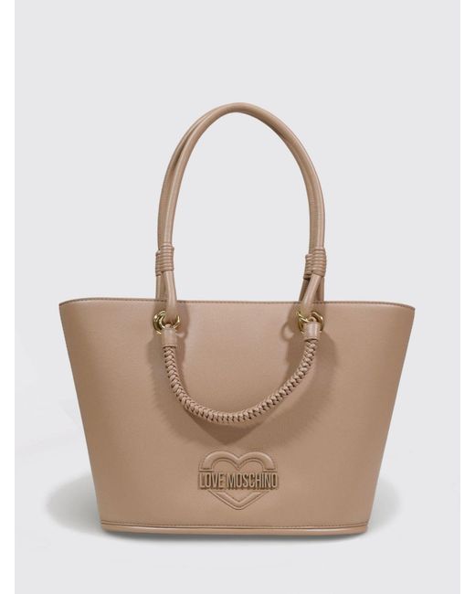 Love Moschino Natural Faux Leather Shoulder Bag