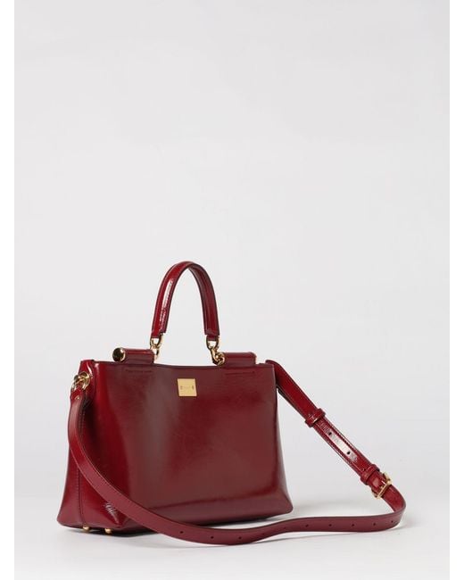 Dolce & Gabbana Red Dolce &Amp Gabbana Vittoria Polished Leather Bag