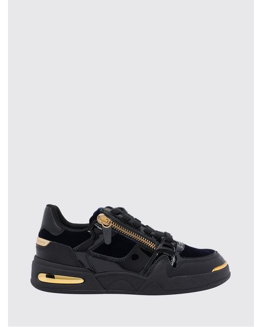 Giuseppe Zanotti Black Gz-Ghost Bicolor Leather Low-Top Sneakers With Side Zips for men