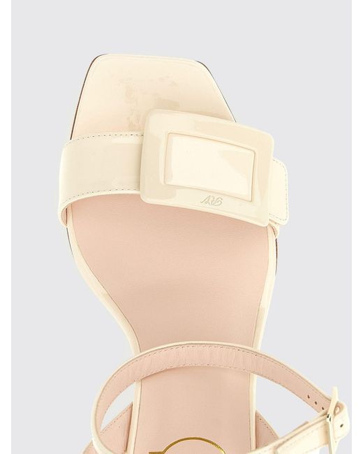 Roger Vivier Natural Belle Vivier Wedge Sandals