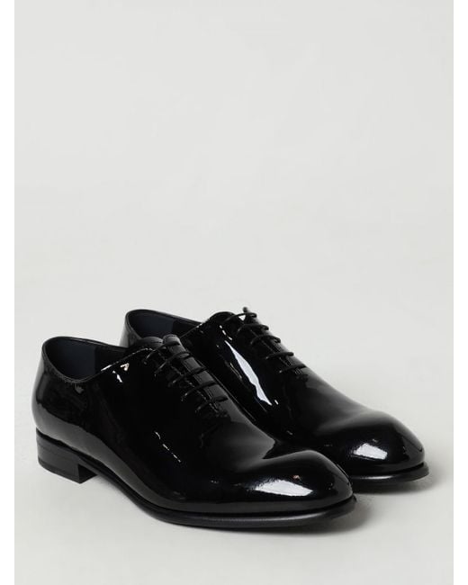 Zegna Black Brogue Shoes for men