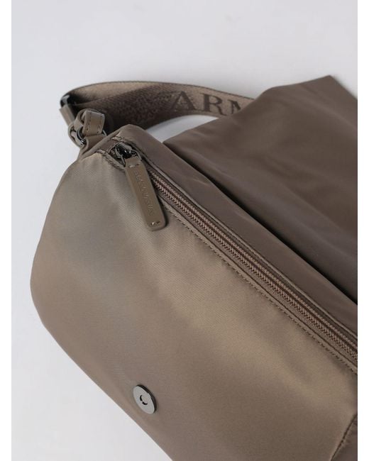 Emporio Armani Gray Nylon Shoulder Bag for men