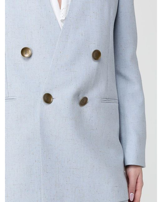 Alberta Ferretti Gray Silk Blend Blazer