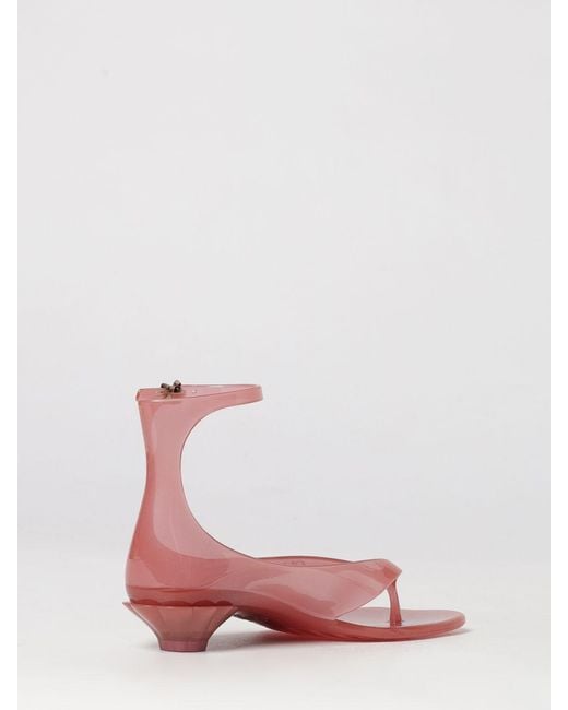 Chloé Pink ChloÉ Jelly Pvc Thong Sandals With Ankle Strap