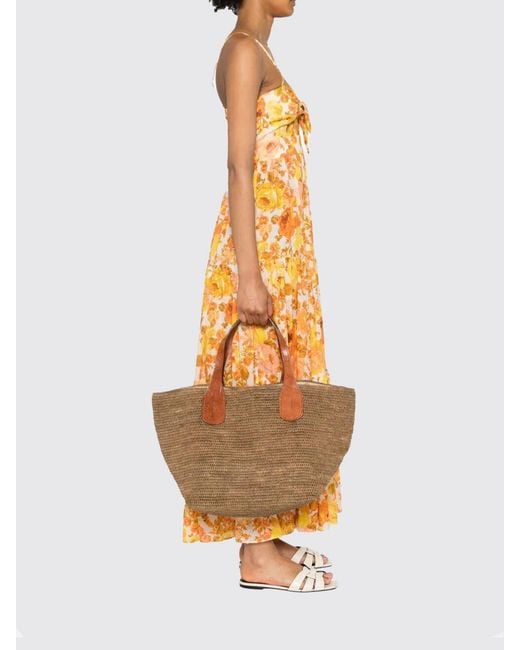 IBELIV Brown Tokyo Ii Raffia Bag