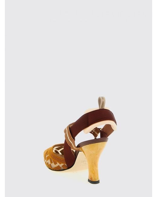 Fendi Brown Colibrì Slingback