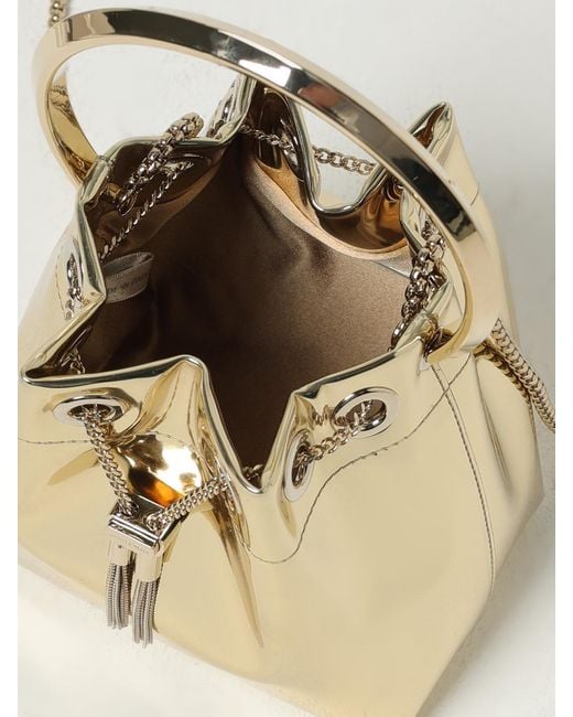 Jimmy Choo Metallic Bon Bon Laminated Patent Leather Bag