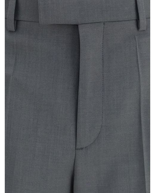Valentino Garavani Gray Tailored Slim Fit Trousers for men